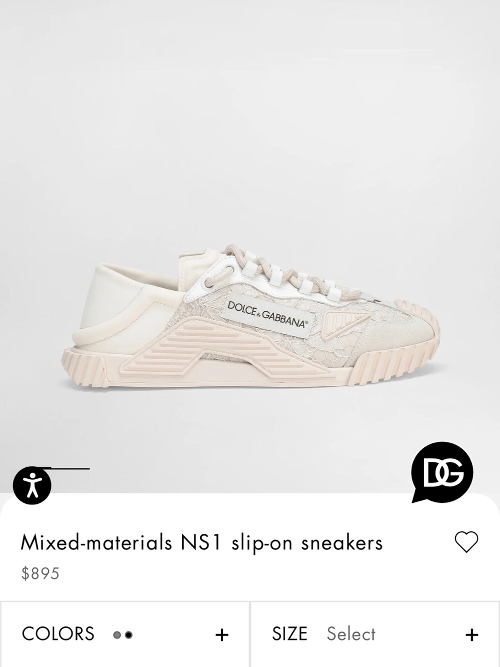 Dolce & Gabbana NS1 Low-Top Sneakers in Off-White and Beige